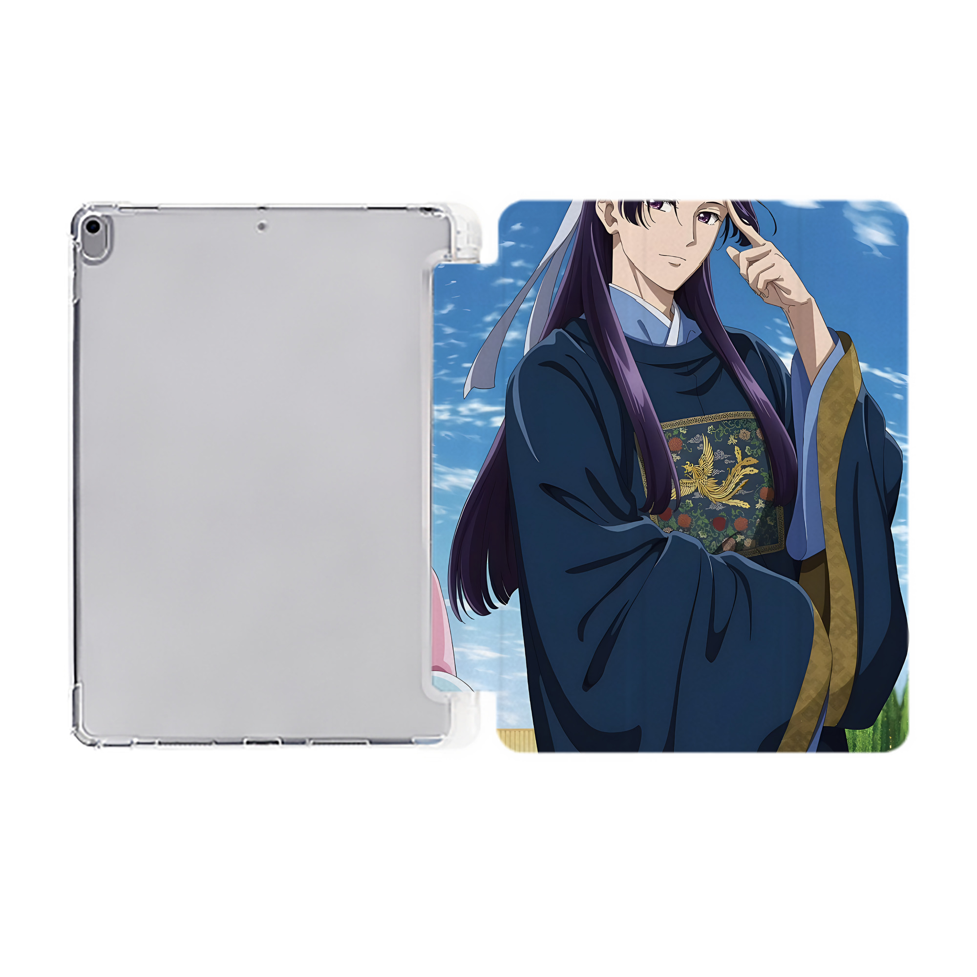 （画像用） 薬屋のひとりごと The Apothecary Diaries IPad ケース ペン収納付き 三つ折りスタンド PUレザー×シリコン 対応機種9.5/10.5/10.9インチ
